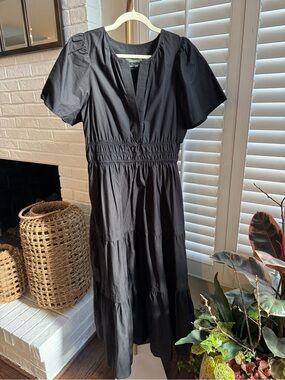 blossom maxi dress anthropologie By Anthropologie Blossom Ruched Maxi Dress-Floral Cotton Lined-Women's Size M